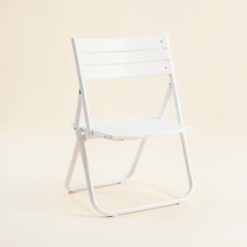 Fern Bend Folding Outdoor Chair - White (synthetic illustration; no displayed measurements)