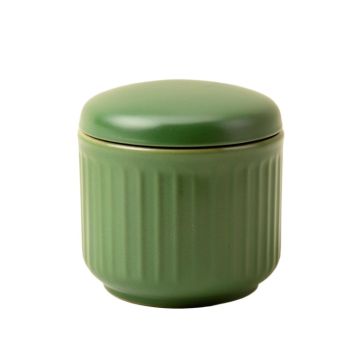 Olive Bluff Storage Canister With Lid - Green