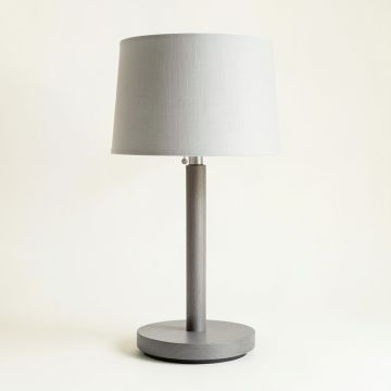 Glen Branch Table Lamp With A Plain Fabric Shade - Gray (synthetic illustration; no displayed measurements)