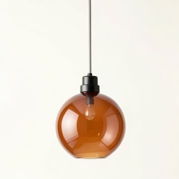 Hazel Arc Pendant Light Suspended From One Plain Cable (synthetic illustration; no displayed measurements)