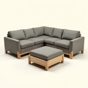 Okeefe 120 '' Wide Reversible Modular Corner Sectional With Ottoman (synthetic illustration; no displayed measurements)