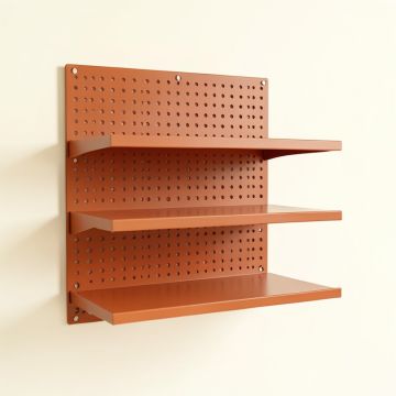 Dune Dale Empty Wall-Mounted Tool Organizer Panel - Terracotta (synthetic illustration; no displayed measurements)