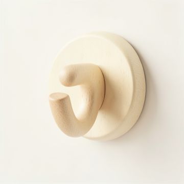 Stone Bluff Wall-Mounted Robe Hook - Cream (synthetic illustration; no displayed measurements)