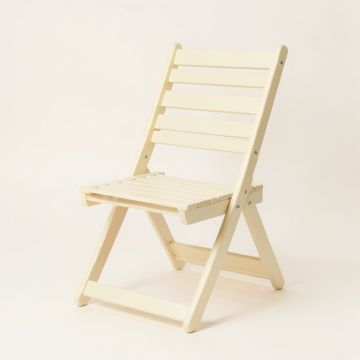 Laurel Arc Folding Outdoor Chair - Cream (synthetic illustration; no displayed measurements)