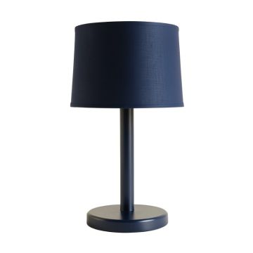 Field Bluff Table Lamp With A Plain Fabric Shade - Navy