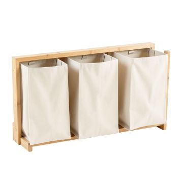 Cove Branch Laundry Sorting Station With Plain Removable Bags - Beige