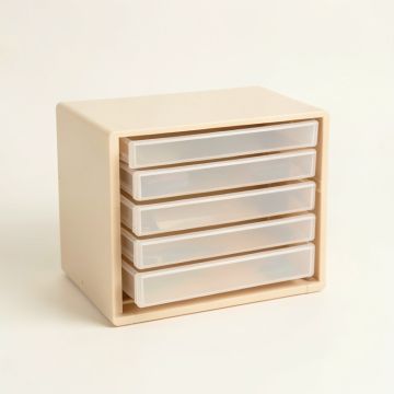 Willow Bluff Small-Parts Storage Drawer Cabinet - Beige (synthetic illustration; no displayed measurements)