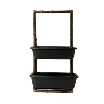 Oak Bluff Empty Vertical Garden Frame - Black