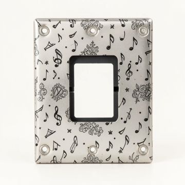 Lips Singing Music Notes 1-Gang Toggle Light Switch Wall Plate (synthetic illustration; no displayed measurements)