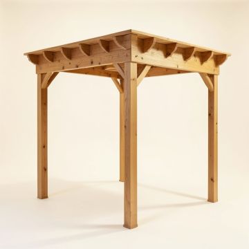 Cedar 12 Ft. W X 10 Ft. D Solid Wood Pergola (synthetic illustration; no displayed measurements)