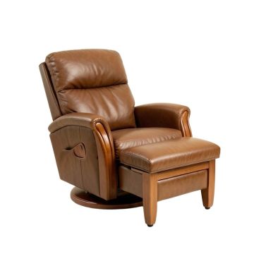 Padang Sidempuan 30.3 '' Wide Manual Swivel Ergonomic Recliner With Ottoman