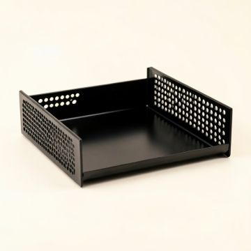 Spruce Crest Empty Under-Desk Cable Tray - Black (synthetic illustration; no displayed measurements)
