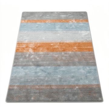Gutierez Oriental Gray/Light Blue/Orange Area Rug (synthetic illustration; no displayed measurements)