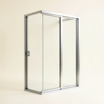 Hoffman 56 '' - 60 '' W X 76 '' H Door Opening Sliding Semi-Frameless Shower Door (synthetic illustration; no displayed measurements)