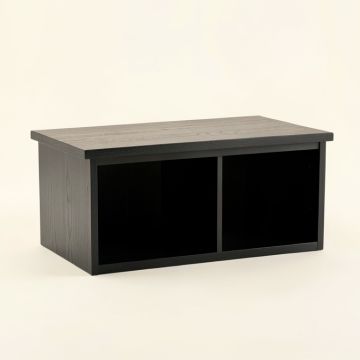 Rowan Arc Shoe Storage Bench - Black (synthetic illustration; no displayed measurements)