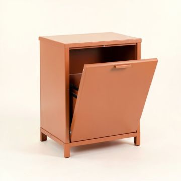 Brook Bluff Freestanding Pull-Out Hamper Cabinet - Terracotta (synthetic illustration; no displayed measurements)
