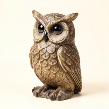 Scholarly Owl Statue (synthetic illustration; no displayed measurements)