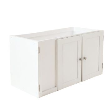 Flint Crossing Empty Furniture-Style Litter Enclosure - White