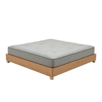 Tufted Upholstered Low Profile Storage Platform Bed