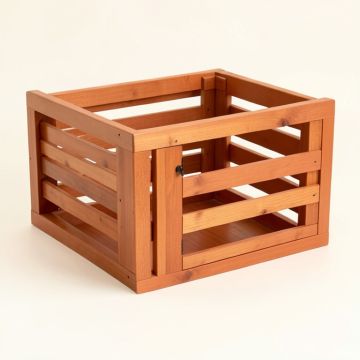 Reed Dale Empty Furniture-Style Pet Crate - Terracotta (synthetic illustration; no displayed measurements)
