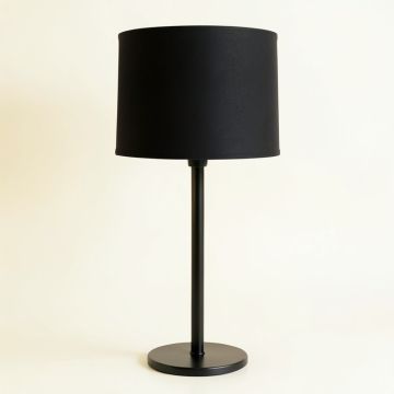 River Bend Floor Lamp With A Plain Fabric Shade - Black (synthetic illustration; no displayed measurements)