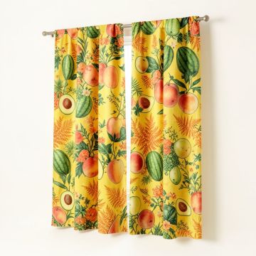 Ambesonne Fruits 2 Panel Curtain Set (synthetic illustration; no displayed measurements)