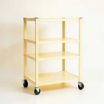 Cedar Crossing Empty Rolling Workshop Cart - Cream (synthetic illustration; no displayed measurements)
