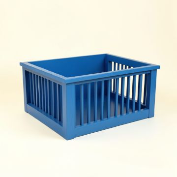 Cliff Bridge Empty Furniture-Style Pet Crate - Blue (synthetic illustration; no displayed measurements)