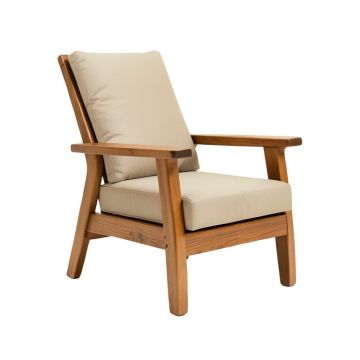 Fina Outdoor Hardwood Patio Chair With Cushions