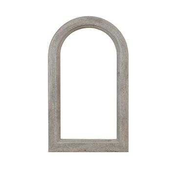 Oak Arc Framed Wall Mirror - Gray