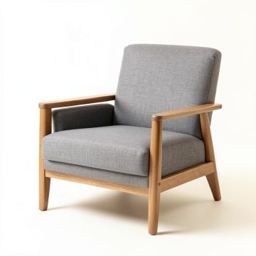 Vale Brook Upholstered Armchair - Gray (synthetic illustration; no displayed measurements)