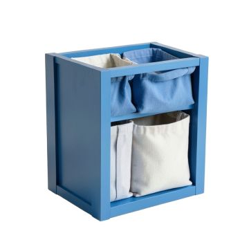 Aspen Canyon Laundry Sorting Station With Plain Removable Bags - Blue