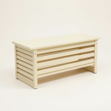 Bay Bend Narrow Outdoor Storage Bench - Cream (synthetic illustration; no displayed measurements)
