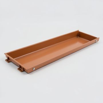 Meadow Edge Empty Under-Desk Cable Tray - Terracotta (synthetic illustration; no displayed measurements)