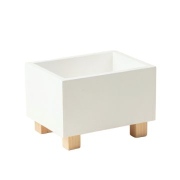 Linden Bend Empty Raised Planter - White