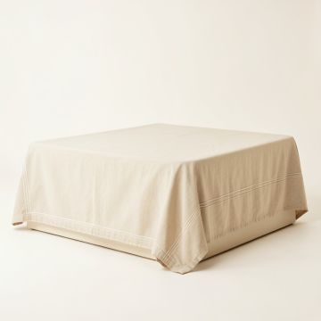 Birch Edge Flat Bed Sheet - Beige (synthetic illustration; no displayed measurements)