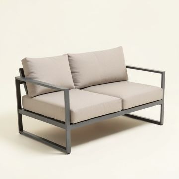 Joule Outdoor Aluminum Patio Sofa With Cushions (synthetic illustration; no displayed measurements)