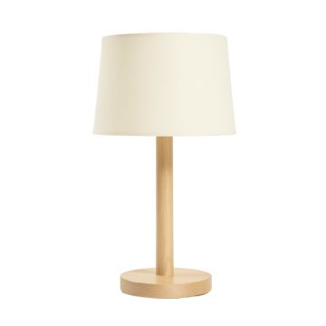Briar Dale Table Lamp With A Plain Fabric Shade - Cream