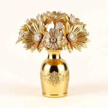 Mothers Day Gift - “ Sun Flowers In Vase Ornament ” Dipped (synthetic illustration; no displayed measurements)