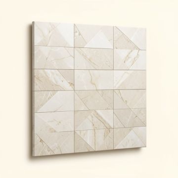 Bianco Dolomite 12 '' X 12 '' Marble Grid Mosaic Wall & Floor Tile (synthetic illustration; no displayed measurements)