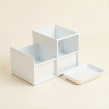 Hazel Bridge Empty Coffee-Station Organizer - White (synthetic illustration; no displayed measurements)
