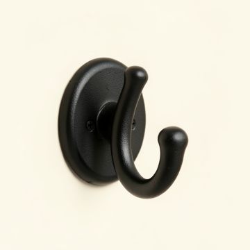 Clay Bridge Wall-Mounted Robe Hook - Black (synthetic illustration; no displayed measurements)