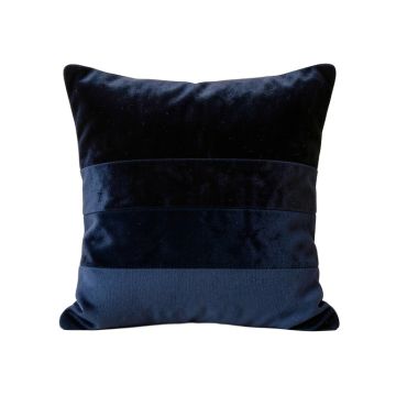 Holly Crest Filled Accent Pillow - Navy