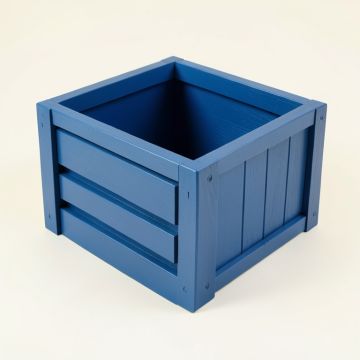 Reed Crest Empty Furniture-Style Litter Enclosure - Blue (synthetic illustration; no displayed measurements)