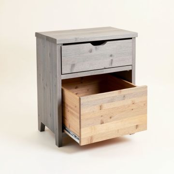Maple Bridge Freestanding Pull-Out Hamper Cabinet - Gray (synthetic illustration; no displayed measurements)