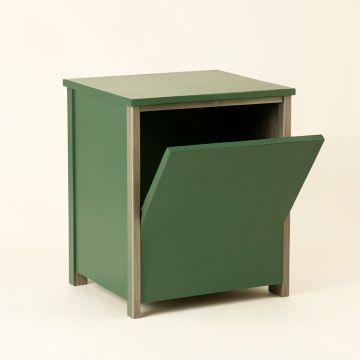 Dune Arc Freestanding Pull-Out Hamper Cabinet (synthetic illustration; no displayed measurements)