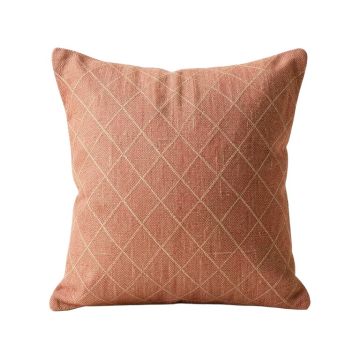 Rowan Crest Filled Accent Pillow - Terracotta