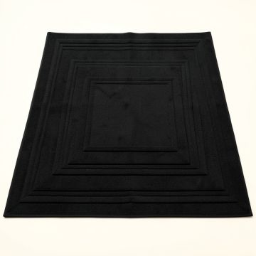Moss Crest Rectangular Outdoor Rug - Black (synthetic illustration; no displayed measurements)
