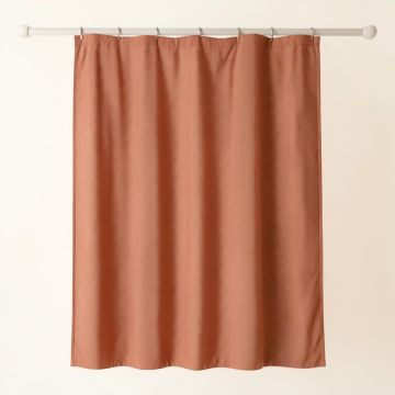 Cove Branch Shower Curtain Hanging Flat From A Plain Rod - Terracotta (synthetic illustration; no displayed measurements)