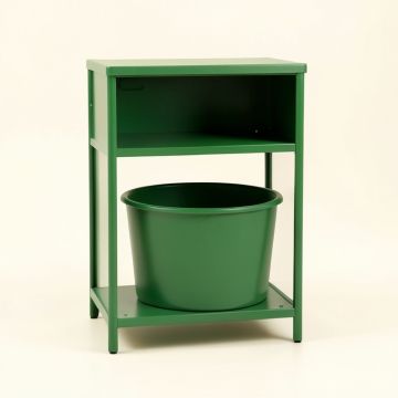 River Arc Freestanding Pull-Out Hamper Cabinet - Green (synthetic illustration; no displayed measurements)